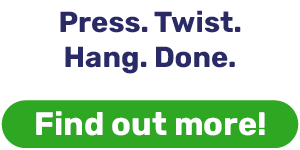 Press. Twist. Hang. Done.