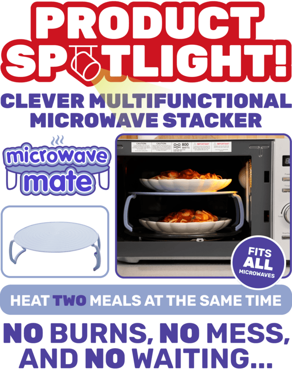 Microwave Mate - heat two meals at the same time