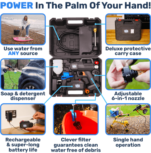 Aqua Jet Pro Cordless features