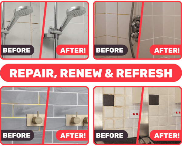 Grout Wow! before and afters