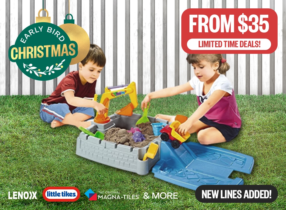 Limited Time Deals! | From $35 | Logos: Lenoxx, Little Tikes, Magna Tiles & More | Badge: New Lines Added! | Badge: Early Bird Christmas