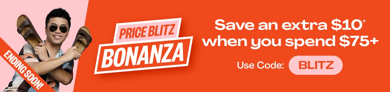 PRICE BLITZ BONANZA: Save an extra $10* when you spend $75+ | Use Code: BLITZ