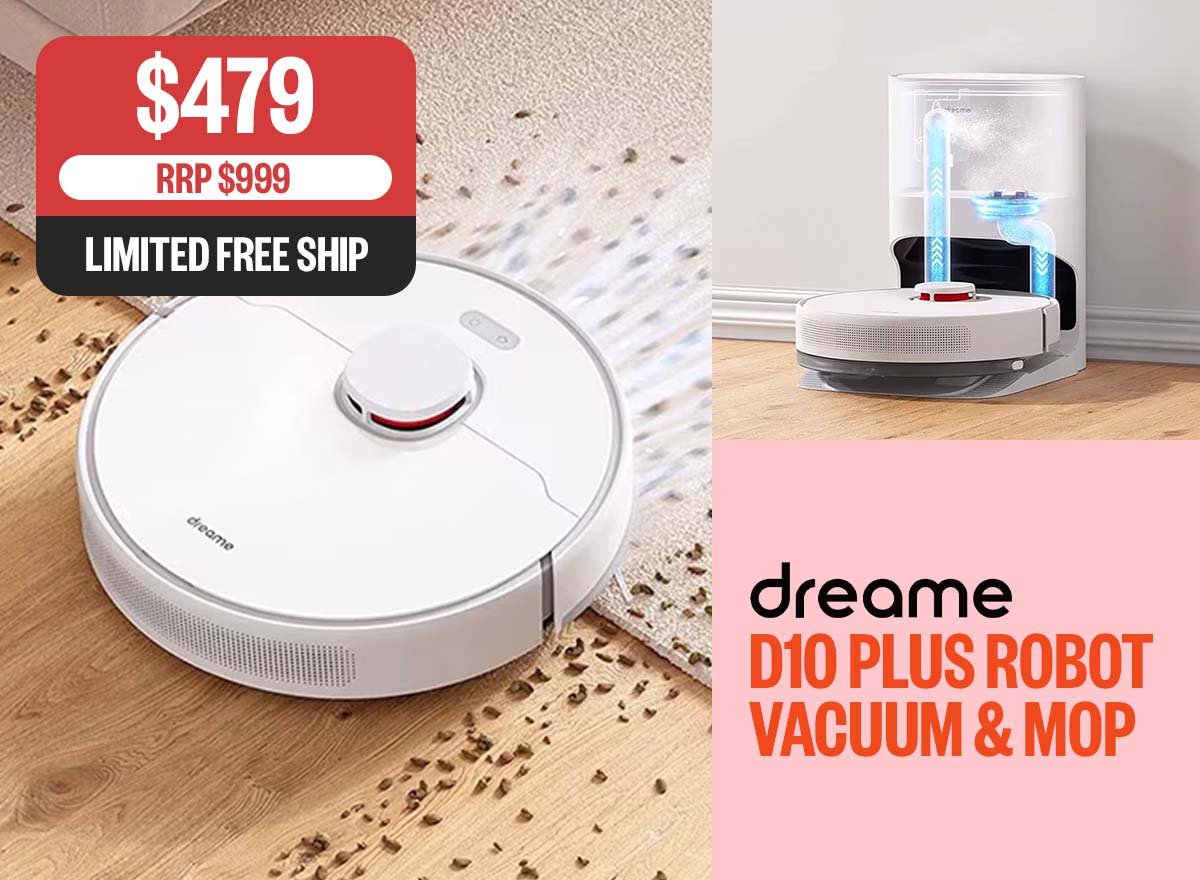 Dreame D10 Plus Robot Vacuum & Mop RRP $999 | $479 | Limited Free Ship | Dreame logo