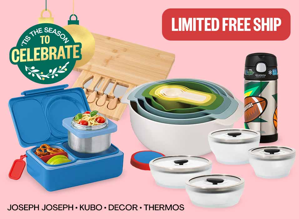 Kitchenware Essentials | Limited Free Ship | Badge: 'Tis The Season | Text Not Logos: Joseph Joseph, Kubo, Decor, Thermos