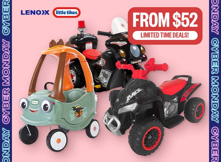 CM: Limited Time Deals! | From $52 | Logos: Lennox, Little Tikes