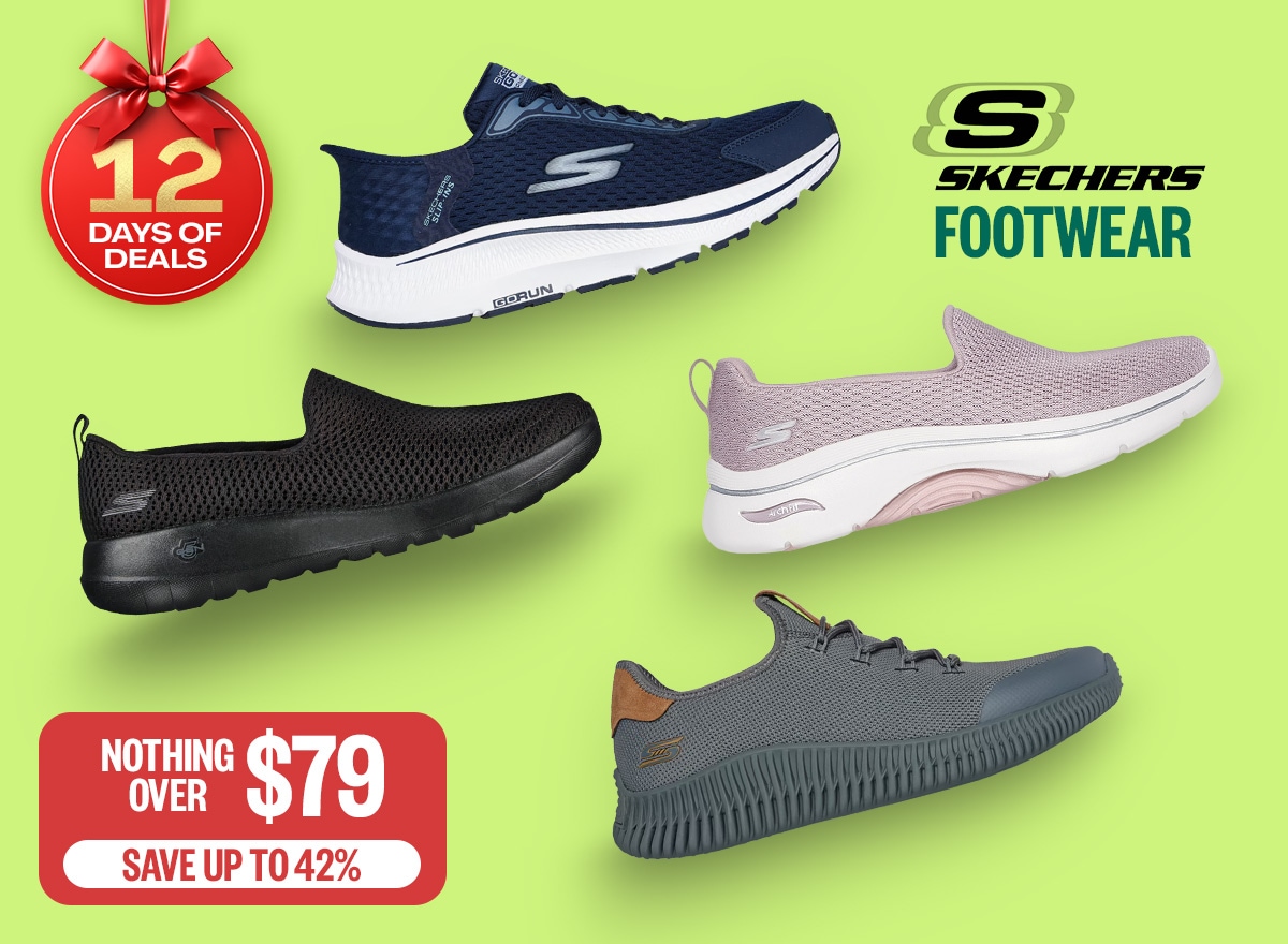 Everyday Low Prices! | From $59.95 | Limited Free Ship | Skechers Logo