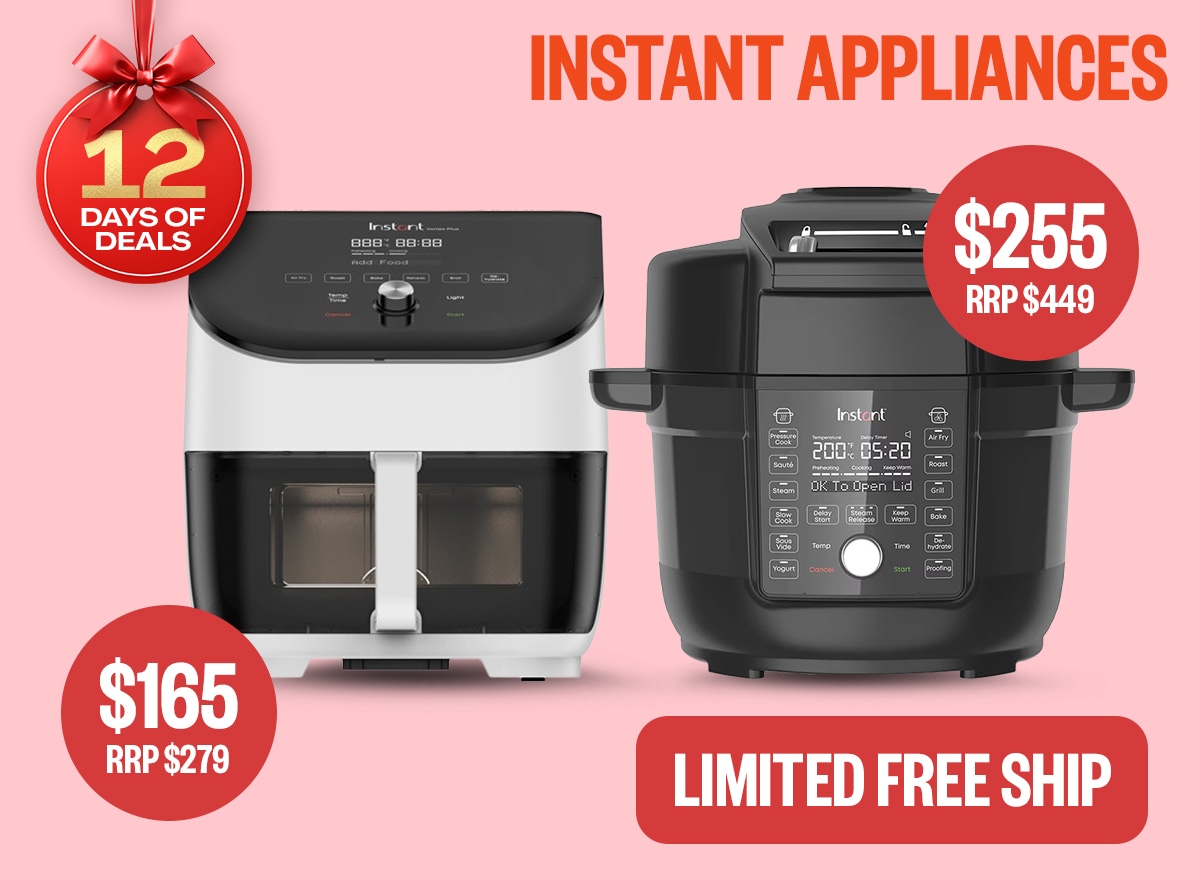 12DOD: (instapot) (RRP $449 | $255) ((airfryer) RRP $279 | $165)| Limited Free Ship