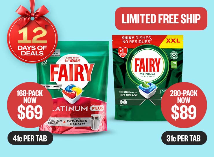 12 DAYS OF DEALS: 168-Pack Now $69 | Badge: 41c per tab | 280-Pack Now $89 | Badge: 31c Per Tab | Limited Free Ship