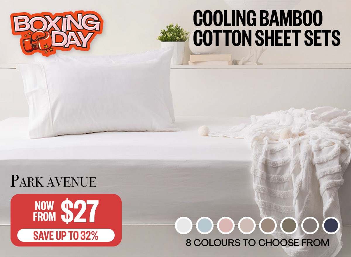 BOXING DAY EA: Now From $27 | Save Up To 34% | Logo: Park Avenue |* swatches: 8 Colours to Choose From