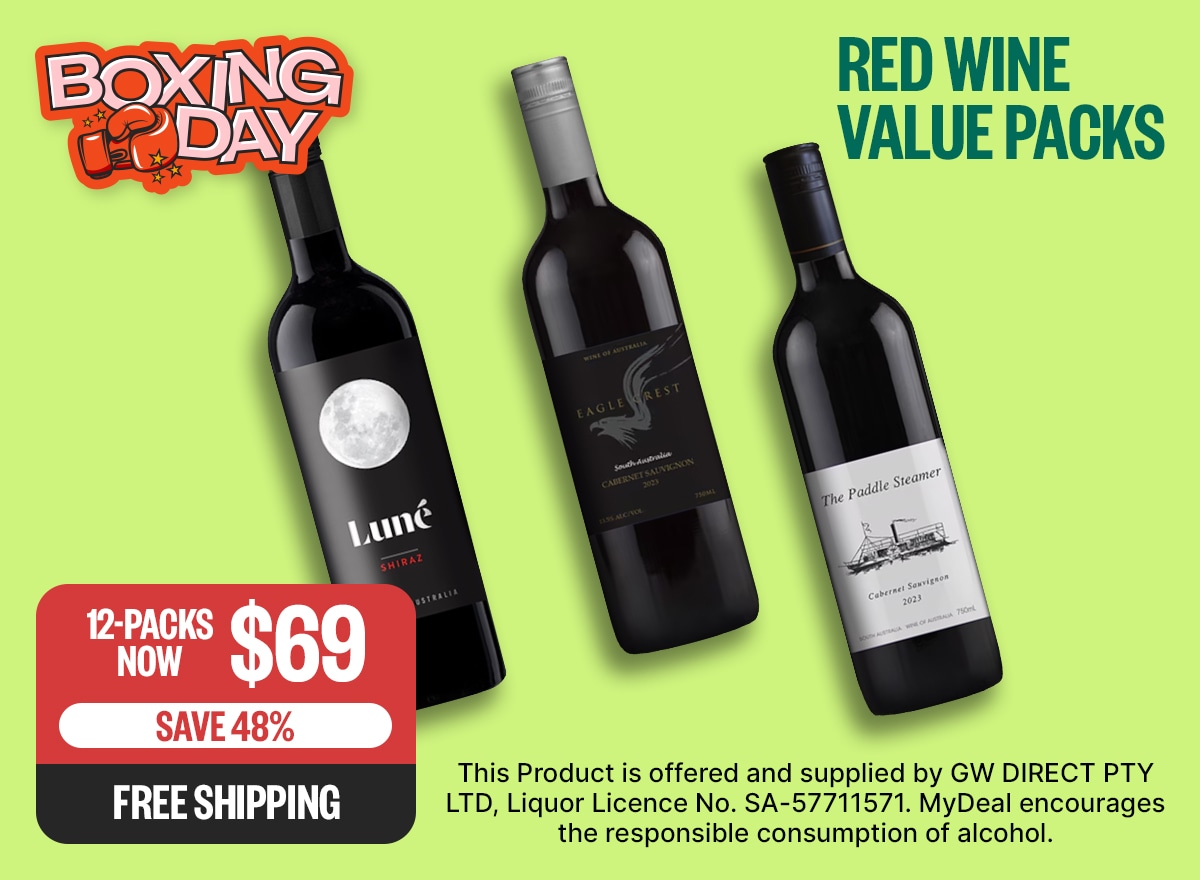 BOXING DAY EA: 12-Packs Now $69 | Save 48% | Free Shipping | Fineprint: This Product is offered and supplied by GW DIRECT PTY LTD, Liquor Licence No. SA -57711571. MyDeal encourages the responsible consumption of alcohol.