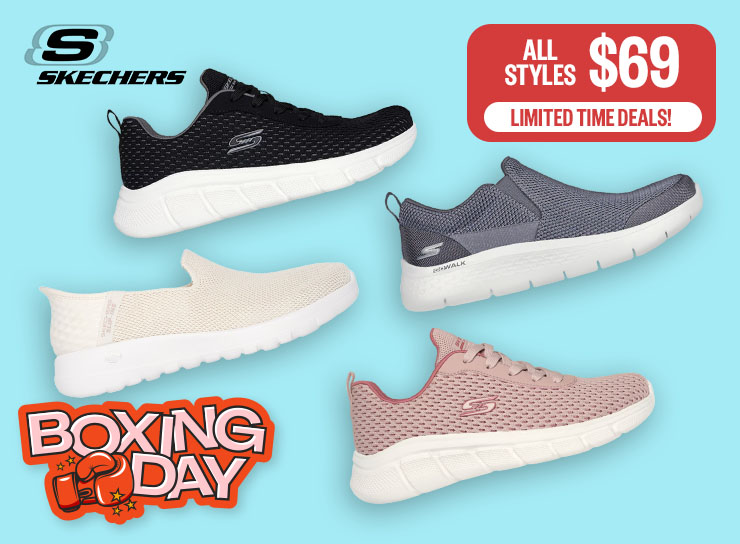 BOXING DAY EA: Limited Time Deals! | All Styles Now Under $70 | Logo: Skechers