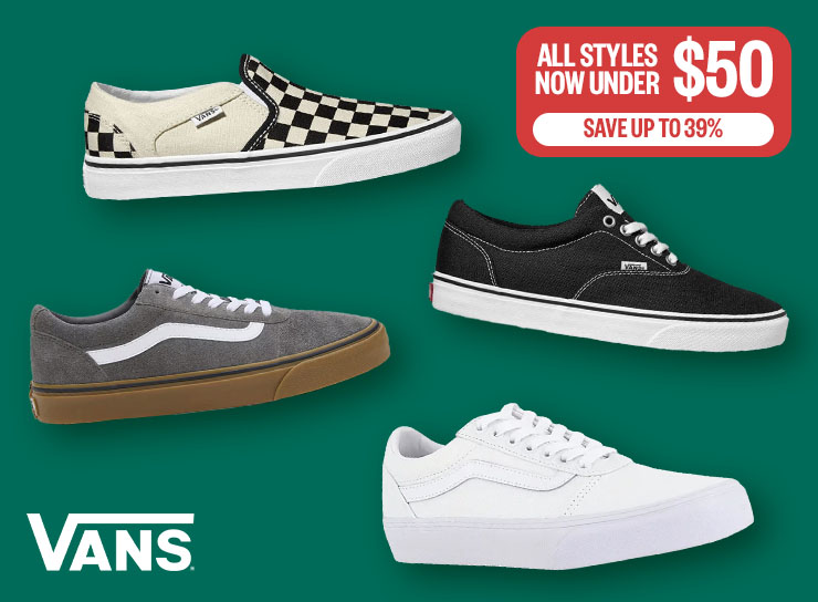 [R] All Styles Now Under $50 | Save Up to 39% | Logo: Vans