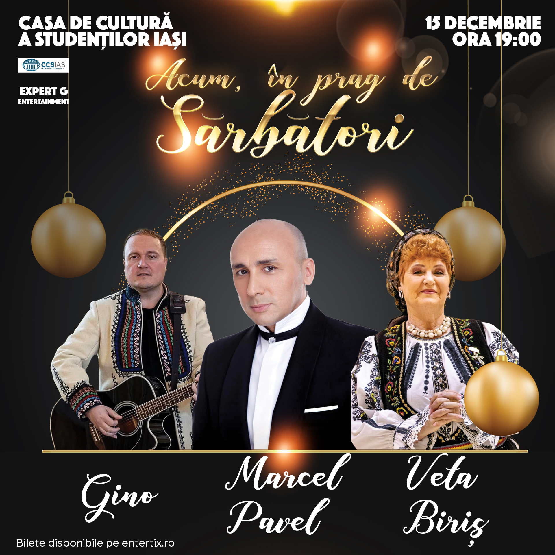 acum in prag de sarbatori marcel pavel gino veta biris 15 decembrie 2025 casa de cultura a studentilor iasi html