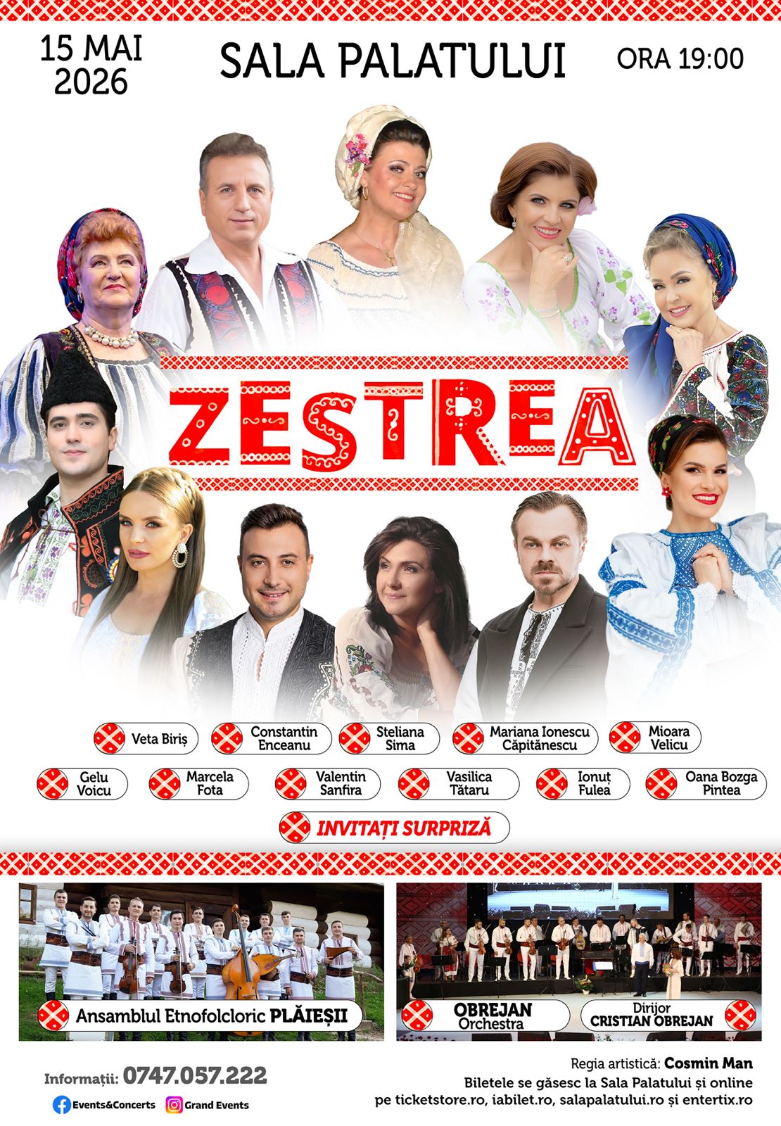 zestrea 15 mai 2026 sala palatului bucuresti html