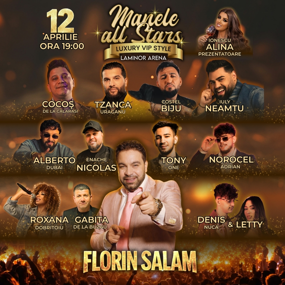 manele all stars 12 aprilie 2026 laminor arena bucuresti html
