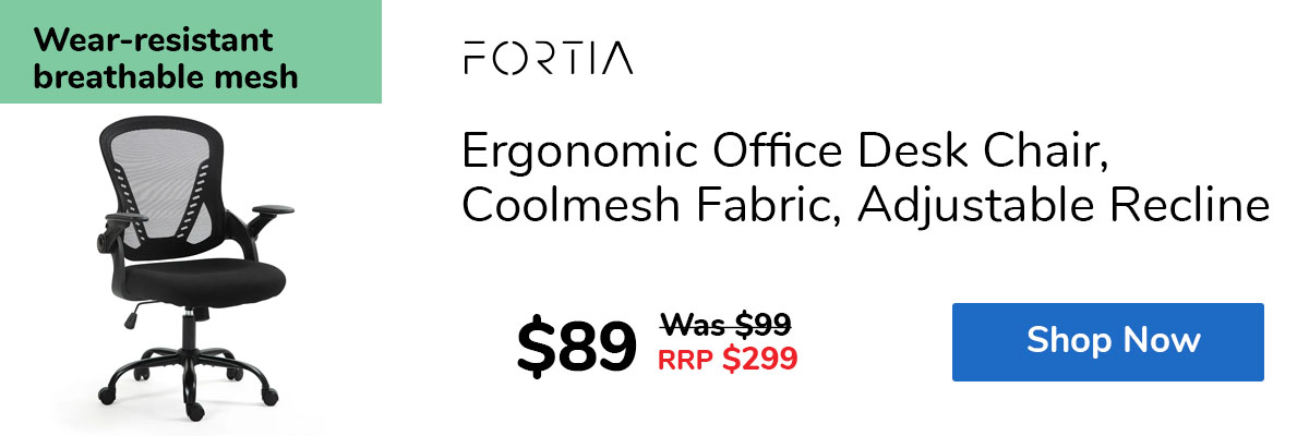 Ergonomic Office Desk Chair, Coolmesh Fabric, Adjustable Recline