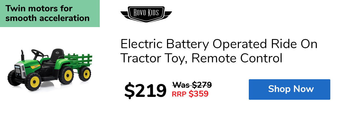 Electric Battery Operated Ride On Tractor Toy, Remote Control