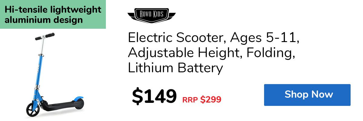 Electric Scooter, Ages 5-11, Adjustable Height, Folding, Lithium Battery