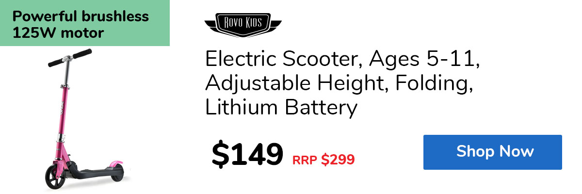 Electric Scooter, Ages 5-11, Adjustable Height, Folding, Lithium Battery