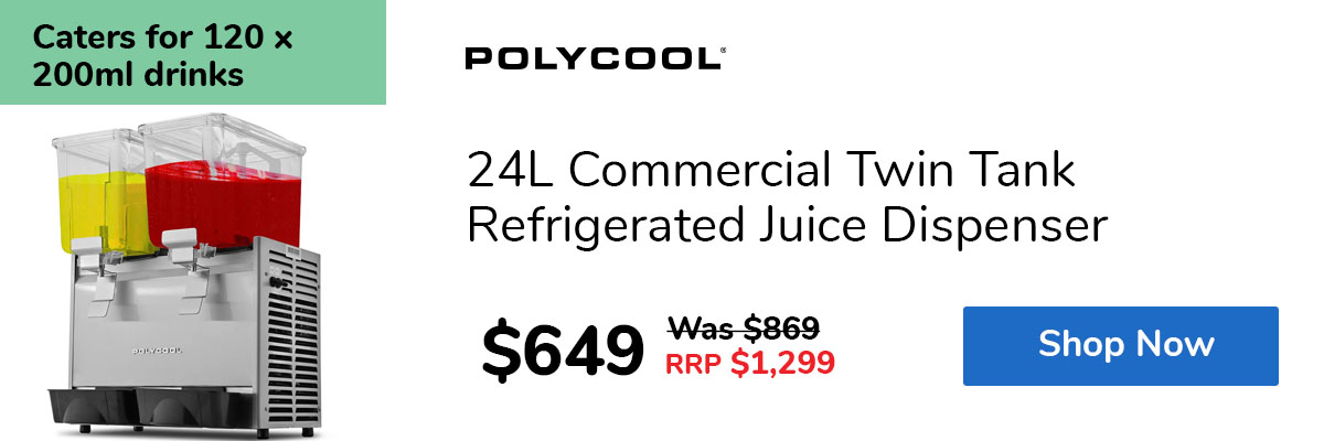 24L Commercial Twin Tank Refrigerated Juice Dispenser