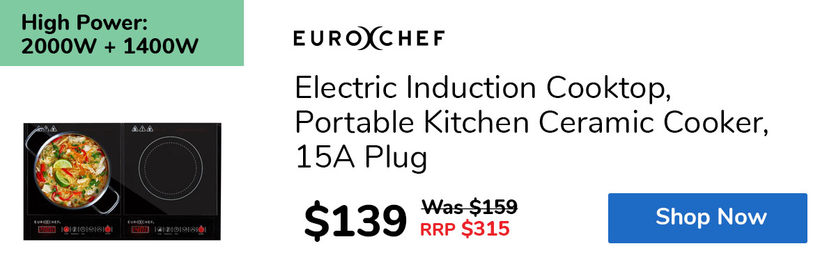 Electric Induction Cooktop, Portable Kitchen Ceramic Cooker, 15A Plug