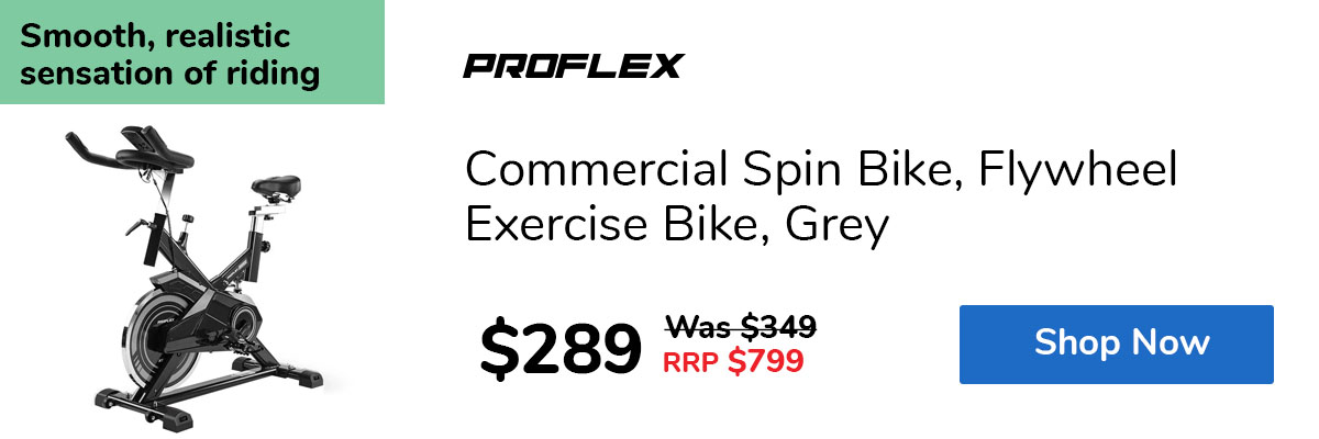 Commercial Spin Bike, Flywheel Exercise Bike, Grey