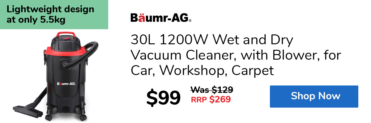 30L 1200W Wet and Dry Vacuum Cleaner, with Blower, for Car, Workshop, Carpet