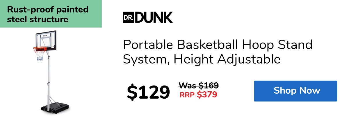 Portable Basketball Hoop Stand System, Height Adjustable