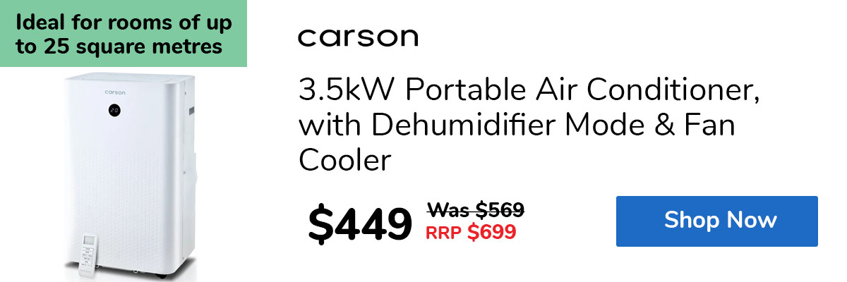 3.5kW Portable Air Conditioner, with Dehumidifier Mode & Fan Cooler