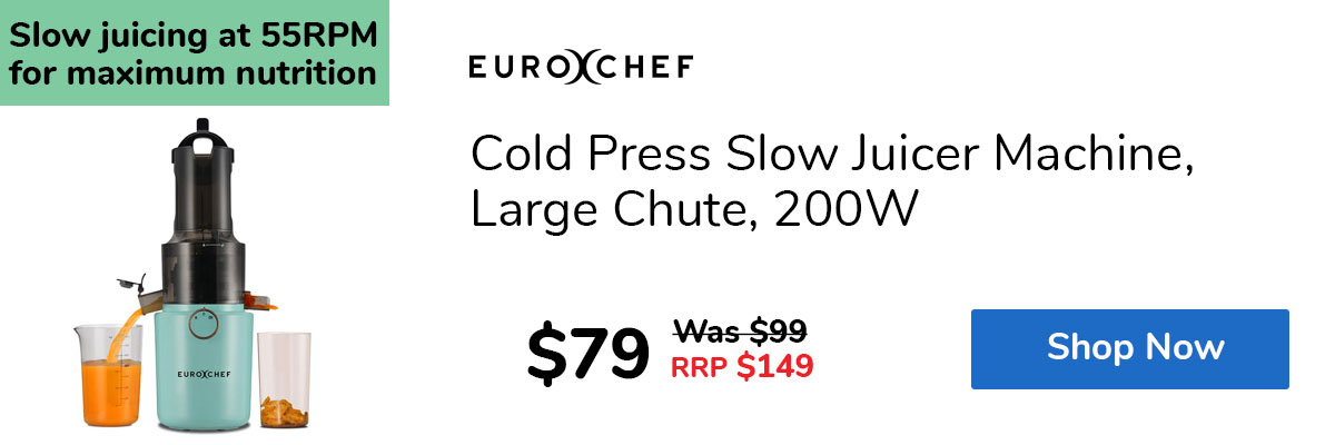 Cold Press Slow Juicer Machine, Large Chute, 200W