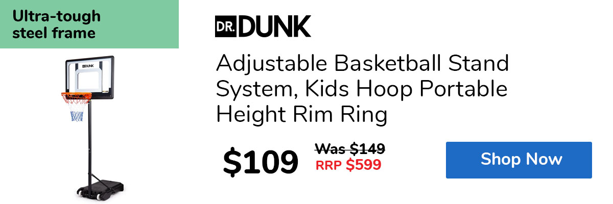 Adjustable Basketball Stand System, Kids Hoop Portable Height Rim Ring