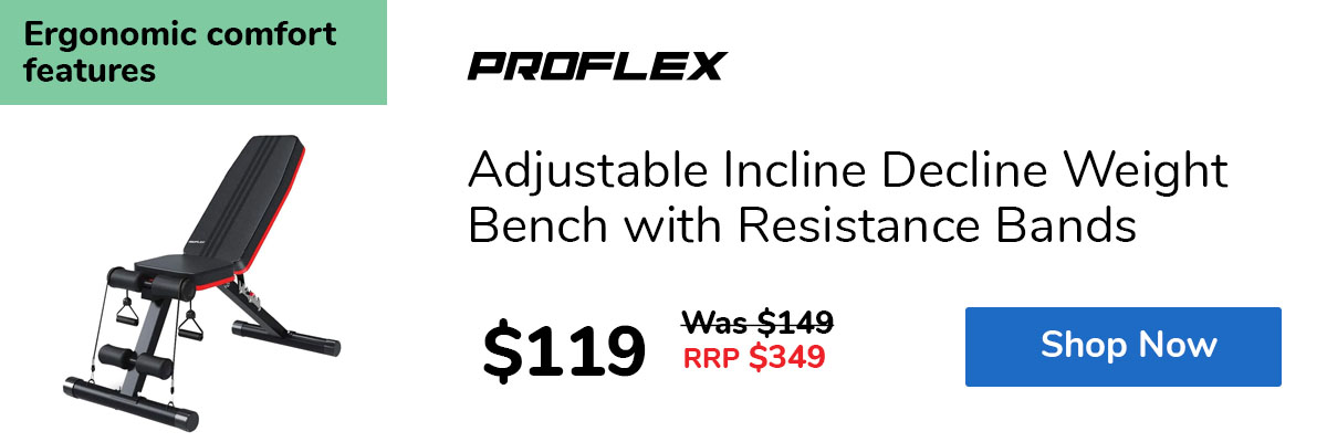 Adjustable Incline Decline Weight Bench with Resistance Bands