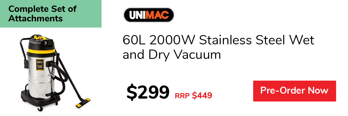 60L 2000W Stainless Steel Wet and Dry Vacuum