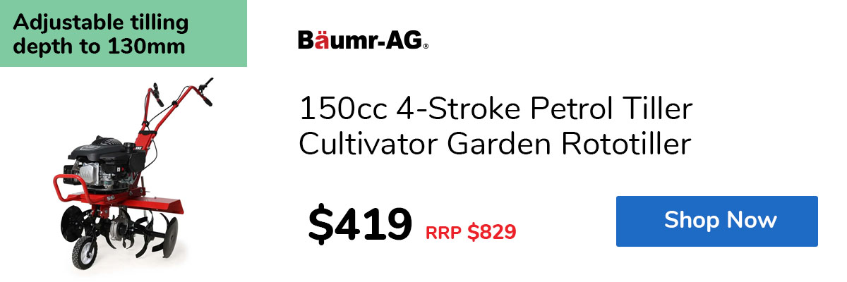 150cc 4-Stroke Petrol Tiller Cultivator Garden Rototiller