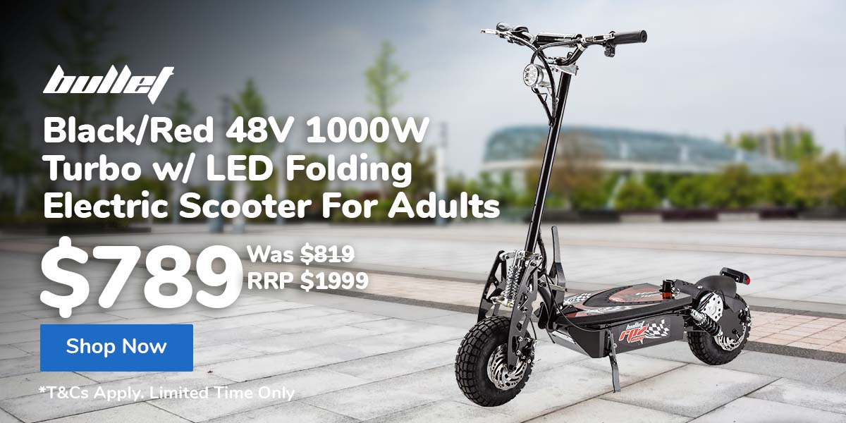 48V 1000W Turbo w/ LED Folding Electric Scooter For Adults