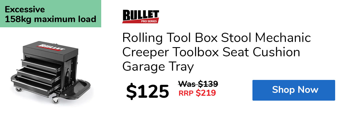 Rolling Tool Box Stool Mechanic Creeper Toolbox Seat Cushion Garage Tray