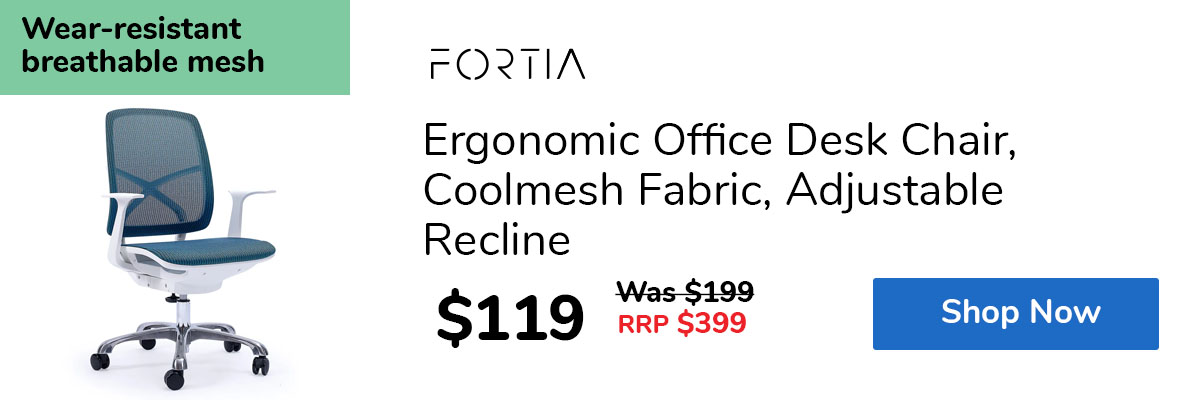 Ergonomic Office Desk Chair, Coolmesh Fabric, Adjustable Recline