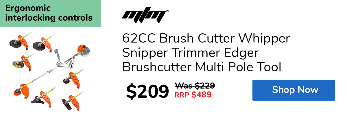 62CC Brush Cutter Whipper Snipper Trimmer Edger Brushcutter Multi Pole Tool