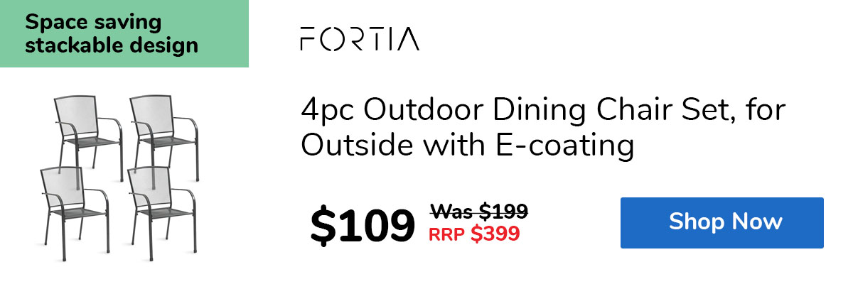 4pc Outdoor Dining Chair Set, for Outside with E-coating