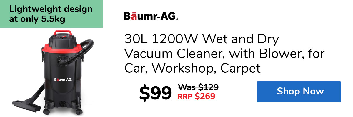 30L 1200W Wet and Dry Vacuum Cleaner, with Blower, for Car, Workshop, Carpet