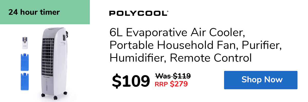 6L Evaporative Air Cooler, Portable Household Fan, Purifier, Humidifier, Remote Control