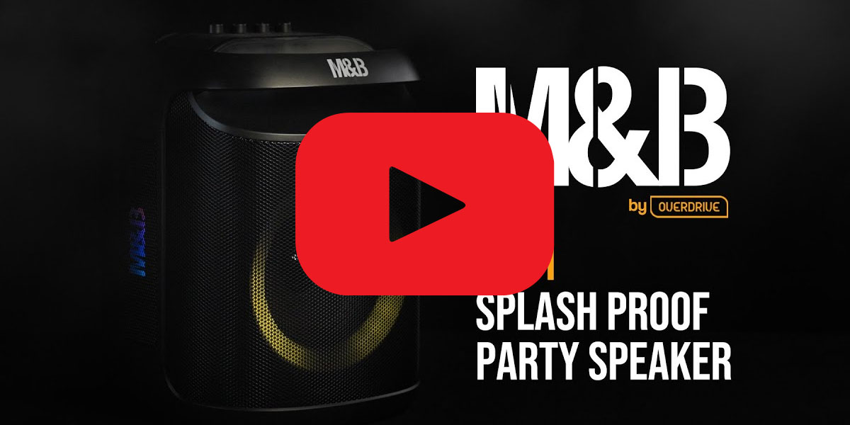 Party On with the M&B PS61 Splash Proof Bluetooth Speaker