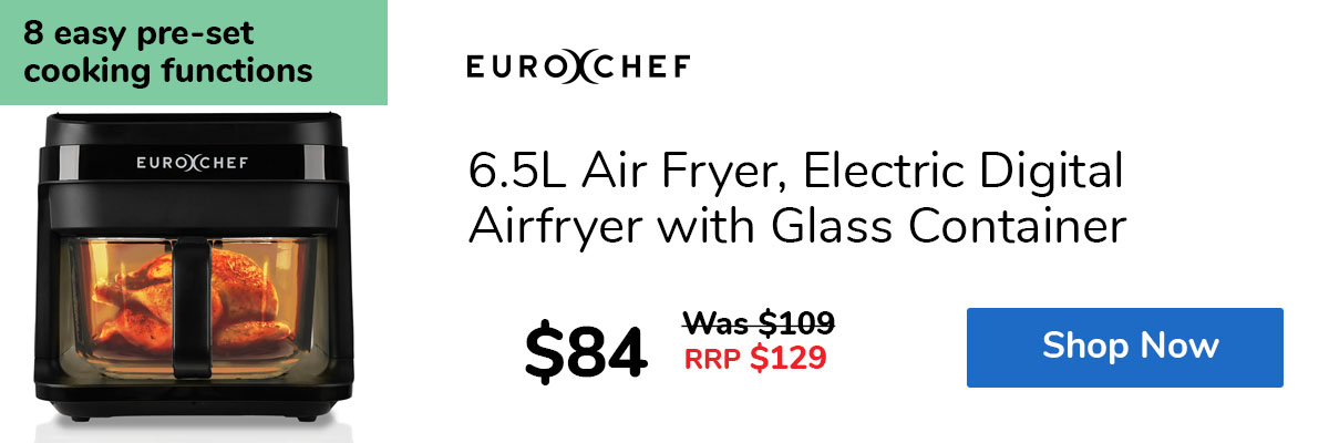 6.5L Air Fryer, Electric Digital Airfryer with Glass Container