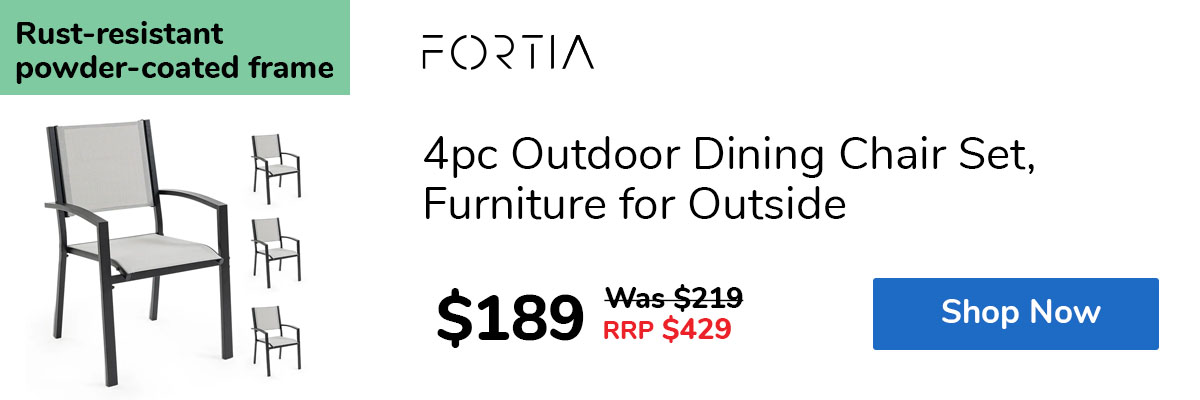 4pc Outdoor Dining Chair Set, Furniture for Outside