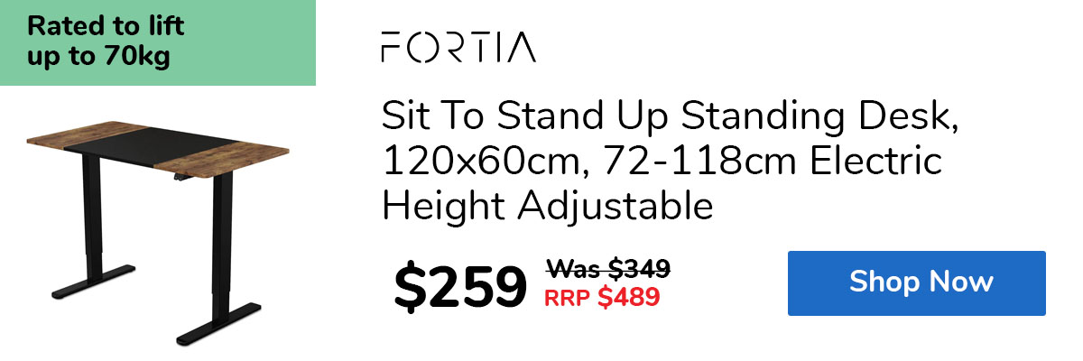 Sit To Stand Up Standing Desk, 120x60cm, 72-118cm Electric Height Adjustable