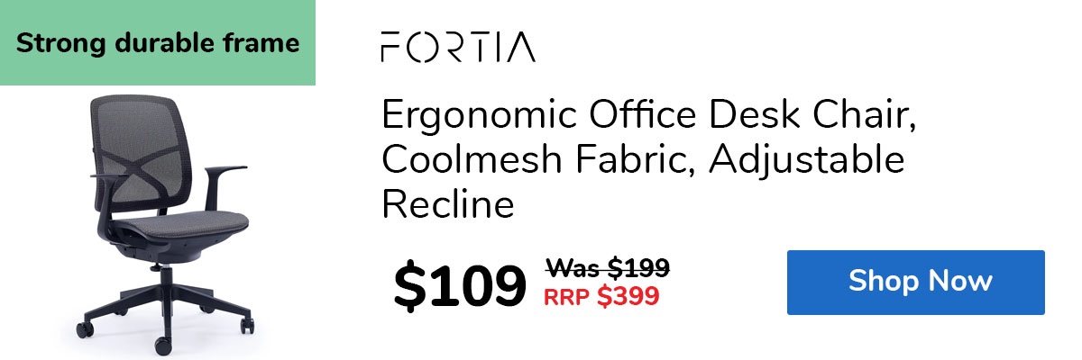 Ergonomic Office Desk Chair, Coolmesh Fabric, Adjustable Recline