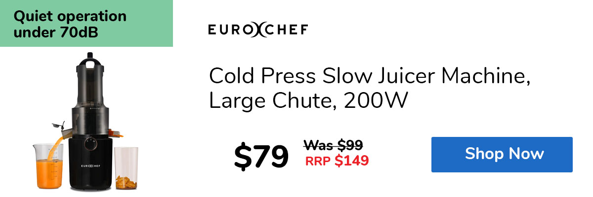 Cold Press Slow Juicer Machine, Large Chute, 200W