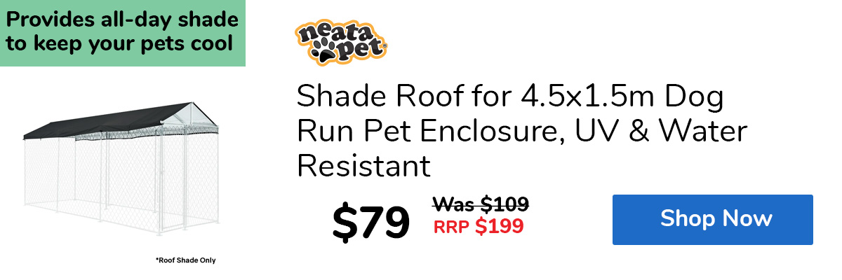 Shade Roof for 4.5x1.5m Dog Run Pet Enclosure, UV & Water Resistant