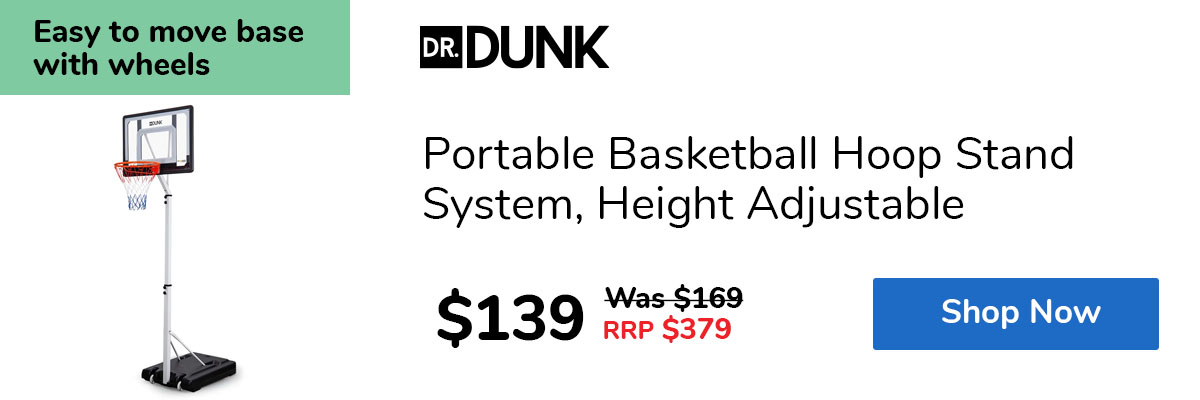 Portable Basketball Hoop Stand System, Height Adjustable