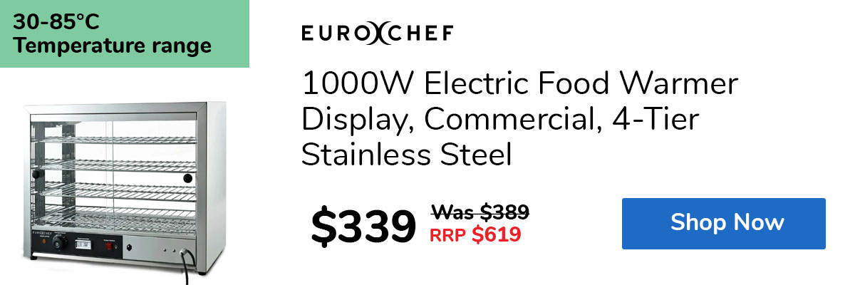 1000W Electric Food Warmer Display, Commercial, 4-Tier Stainless Steel